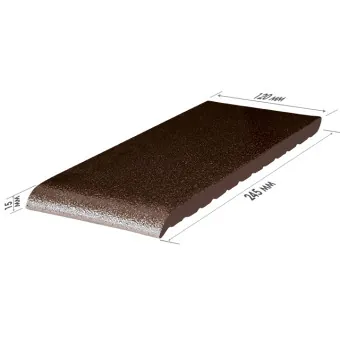 Клинкерная плитка King Klinker для подоконников Brown glazed 02 245х120х15 мм