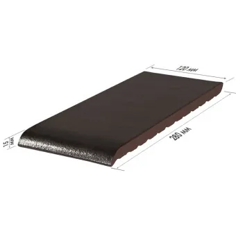 Клинкерная плитка King Klinker для подоконников Onyx black 17 280х120х15 мм