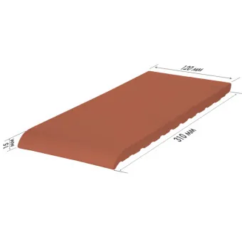 Клинкерная плитка King Klinker для подоконников Ruby red 01 310х120х15 мм