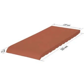 Клинкерная плитка King Klinker для подоконников Ruby red 01 350х120х15 мм
