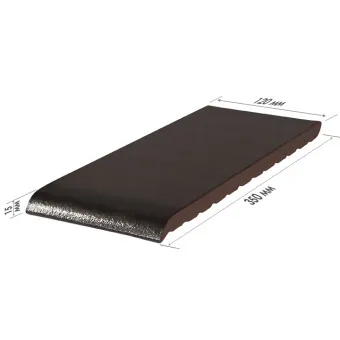 Клинкерная плитка King Klinker для подоконников Onyx Black 17 350х120х15 мм