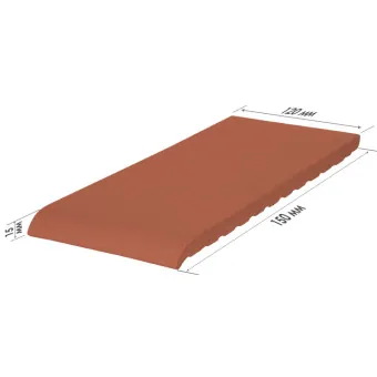 Клинкерная плитка King Klinker для подоконников Ruby red 01 150х120х15 мм
