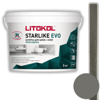 Затирка Litokol Starlike Evo S.125 grigio cemento 5 кг
