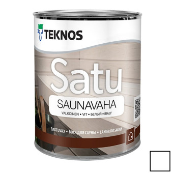 Защитное средство Teknos Satu Saunavaha для сауны белое 0,9 л Защитное средство Teknos Satu Saunavaha для сауны белое 0,9 л