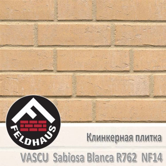 Клинкерная плитка Feldhaus Klinker Vascu Sabiosa Blanca R762 NF14 (240x14x71 мм)