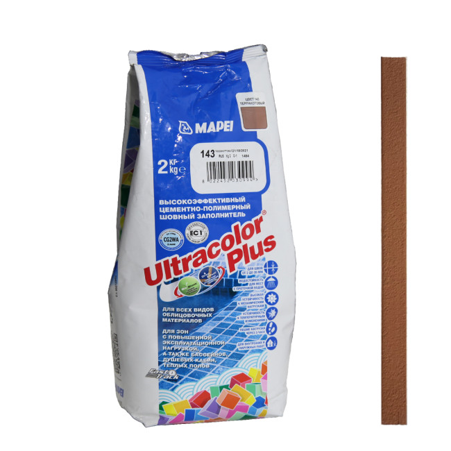 Затирка Mapei Ultracolor Plus №143 терракотовая Мапей Ультраколор Плюс фасовка 2 кг купить 