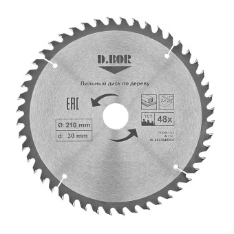 Диск пильный по дереву D.BOR 210x30/25.4 мм Z48 (арт. D-9K-802104805D)