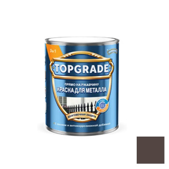 Краска для металла Topgrade (Hammerite) гладкая RAL 8017 коричневая 2 л