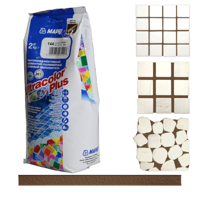 Затирка Mapei Ultracolor Plus №144 шоколад Мапей Ультраколор Плюс фасовка 2 кг купить 