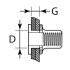 Заклепки стальные резьбовые Зубр Профессионал с насечками М6 500 шт (арт. 31317-06)