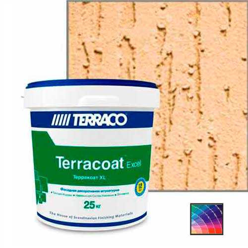 Декоративная штукатурка Terraco Terracoat XL "короед" (2,5 мм) 25 кг