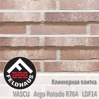 Наружная клинкерная плитка Feldhaus Klinker Vascu Argo Rotado R764 LDF14 (290x14x52 мм)