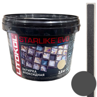Затирка Litokol Starlike Evo S.140 nero grafite 2,5 кг