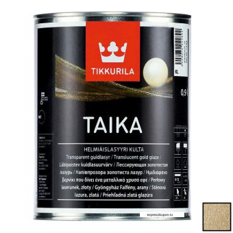 Лазурь Tikkurila Taika перламутровая золотистая база KL 0,9 л Лазурь Tikkurila Taika перламутровая золотистая база KL 0,9 л