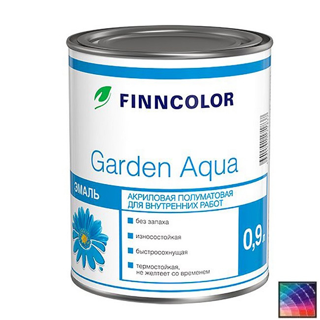 Эмаль Finncolor Garden Aqua универсальная база А 0,9 л