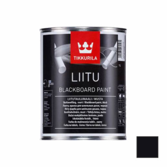 Краска Tikkurila Liitu для школьных досок черная 1 л Краска Tikkurila Liitu для школьных досок черная 1 л