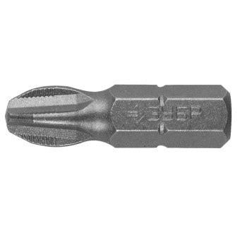 Биты кованые Зубр Мастер C 1/4" PH3 25 мм 2 шт арт.26001-3-25-2