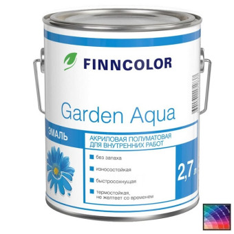 Эмаль Finncolor Garden Aqua универсальная база А 2,7 л