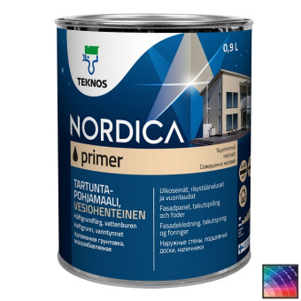 Грунтовка Teknos Nordica Primer для дерева РМ1 0,9 л Грунтовка Teknos Nordica Primer для дерева РМ1 0,9 л