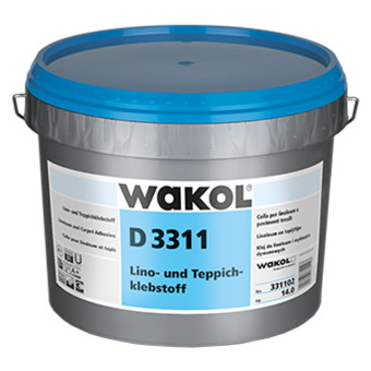 Клей WAKOL D 3311 для линолеума и текстильных покрытий 14 кг