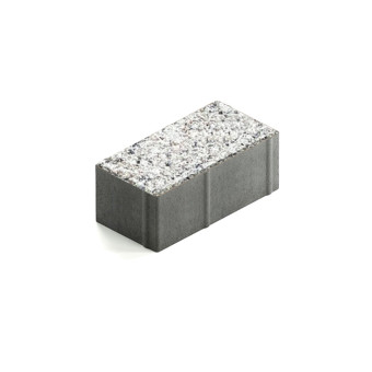 Тротуарная плитка Steingot Прямоугольник 200х100 мм Granit Premium Bianco Nero толщина 80 мм