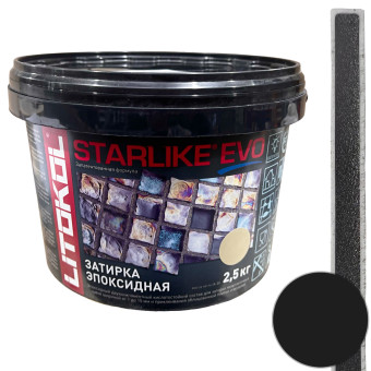 Затирка Litokol Starlike Evo S.145 nero carbonio 2,5 кг