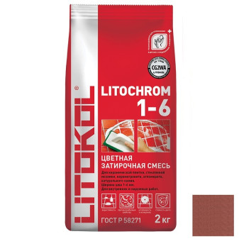 Затирка цементная Litokol Litochrom 1-6 C.510 охра 2 кг Затирка цементная Litokol Litochrom 1-6 C.510 охра 2 кг