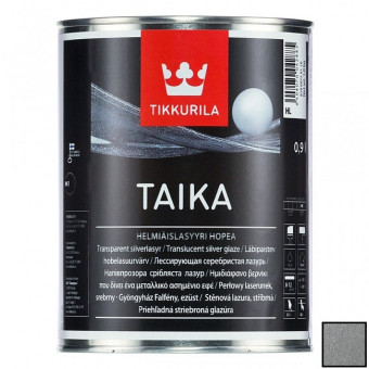 Лазурь Tikkurila Taika перламутровая серебристая база HL 0,9 л Лазурь Tikkurila Taika перламутровая серебристая база HL 0,9 л