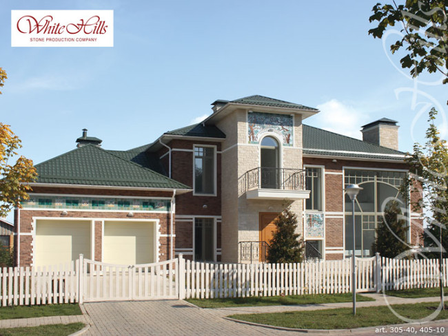 Облицовочная фасадная плитка White Hills Йоркшир 405-10 под камень