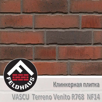 Клинкерная плитка Feldhaus Klinker Vascu Terreno Venito R768 NF14 (240x14x71 мм)
