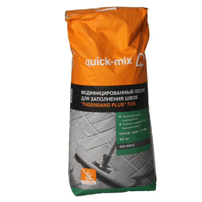 Песок для швов брусчатки Quick-mix FUS песочный 25 кг купить в Москве
