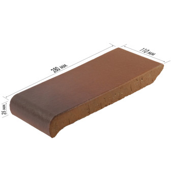 Клинкерный подоконник ZG Clinker каштановый 280х110х25 мм