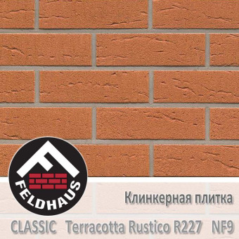 Клинкерная плитка Feldhaus Klinker Terracotta Rustico R227 NF9 (240x9x71 мм)