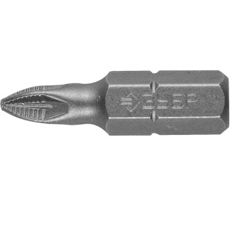 Биты кованые Зубр Мастер C 1/4" PZ1 25 мм 2 шт арт.26003-1-25-2