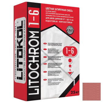 Затирка Litokol Litochrom 1-6 C.490 коралл 25 кг Затирка Litokol Litochrom 1-6 C.490 коралл 25 кг