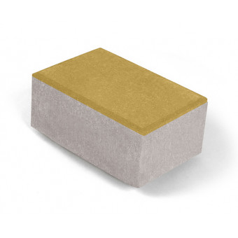 Брусчатка Нобетек 1П8Ф ч/п белый цемент желтая 210х140х80 мм