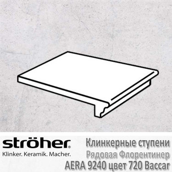 Клинкерные ступени флорентинер Stroeher Aera 340 х 240 х 12 мм цвет 9240.0720 baccar