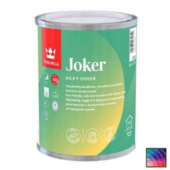 Краска Tikkurila Joker для стен и потолков база А 0,9 л Краска Tikkurila Joker для стен и потолков база А 0,9 л