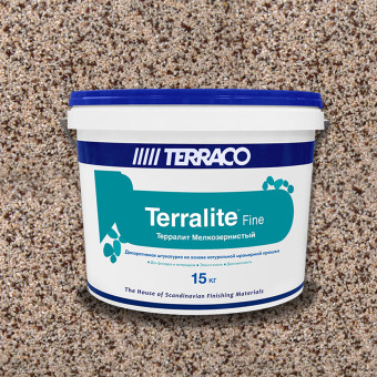 Декоративная штукатурка Terraco Terralite Fine мелкозернистая О17-F 15 кг