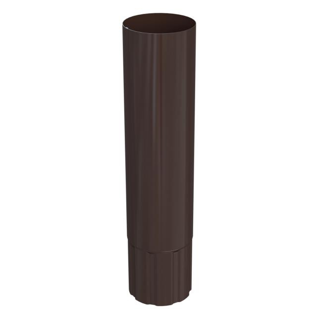 Труба водосточная GLC Steel-R 90 мм 1 м.п. шоколадно-коричневая RAL 8017