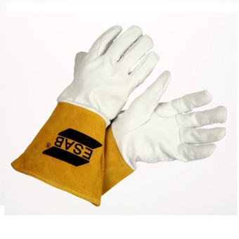 Краги спилковые ESAB TIG Super Soft белые с оранжевым; арт. 0700005006