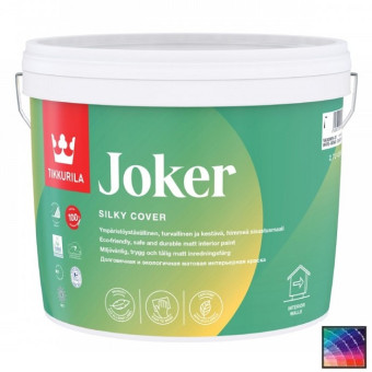 Краска Tikkurila Joker для стен и потолков база А 2,7 л Краска Tikkurila Joker для стен и потолков база А 2,7 л