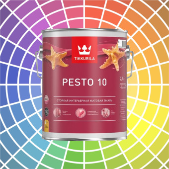 Эмаль Tikkurila Pesto 10 для стен и потолков база А 2.7 л