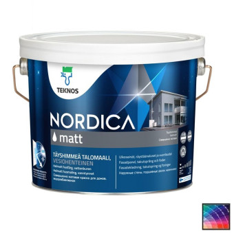 Краска Teknos Nordica Matt фасадная база 1 2,7 л Краска Teknos Nordica Matt фасадная база 1 2,7 л