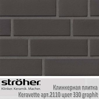Клинкерная плитка Stroeher Keravette, 240 х 71 х 11 мм, 2110.330 graphit