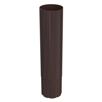 Труба водосточная GLC Steel-R 90 мм 3 м.п. шоколадно-коричневая RAL 8017