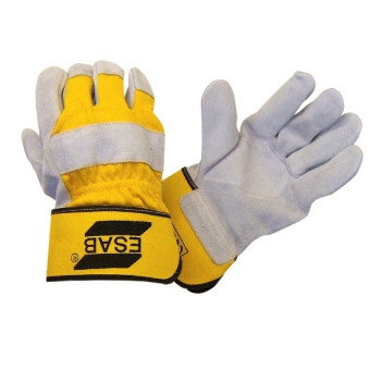 Перчатки спилковые ESAB Heavy Duty Worker желтые с серым
