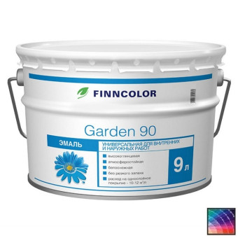 Эмаль Finncolor Garden 90 универсальная база А 9 л Эмаль Finncolor Garden 90 универсальная база А 9 л