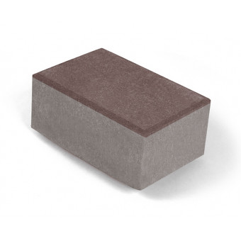 Брусчатка Нобетек 1П8Ф ч/п серый цемент коричневая 210х140х80 мм
