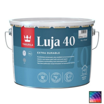 Краска Tikkurila Luja 40 для влажных помещений база А 9 л